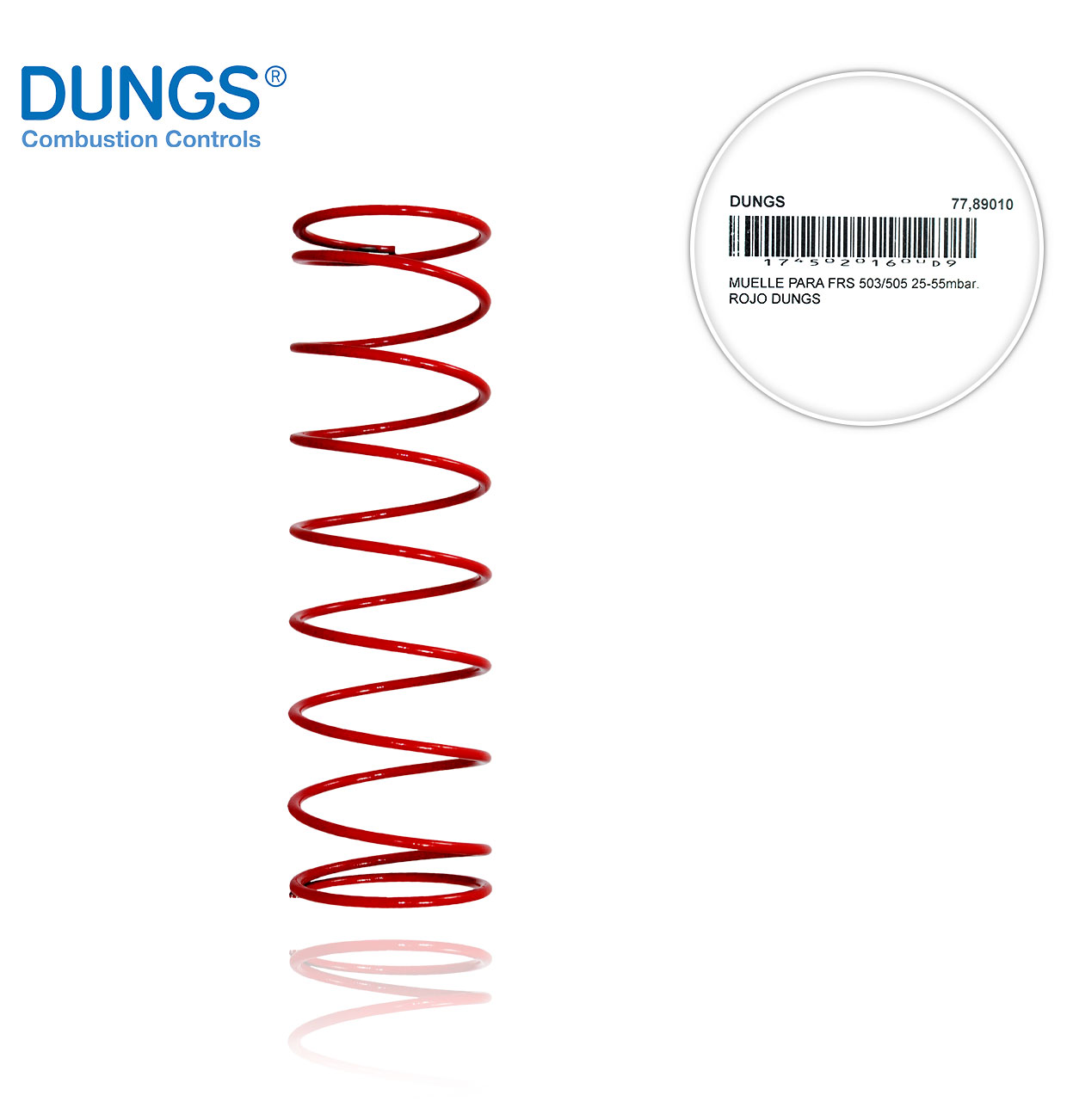 MUELLE ROJO 25-55mbar. FRS 503/505 DUNGS 229822