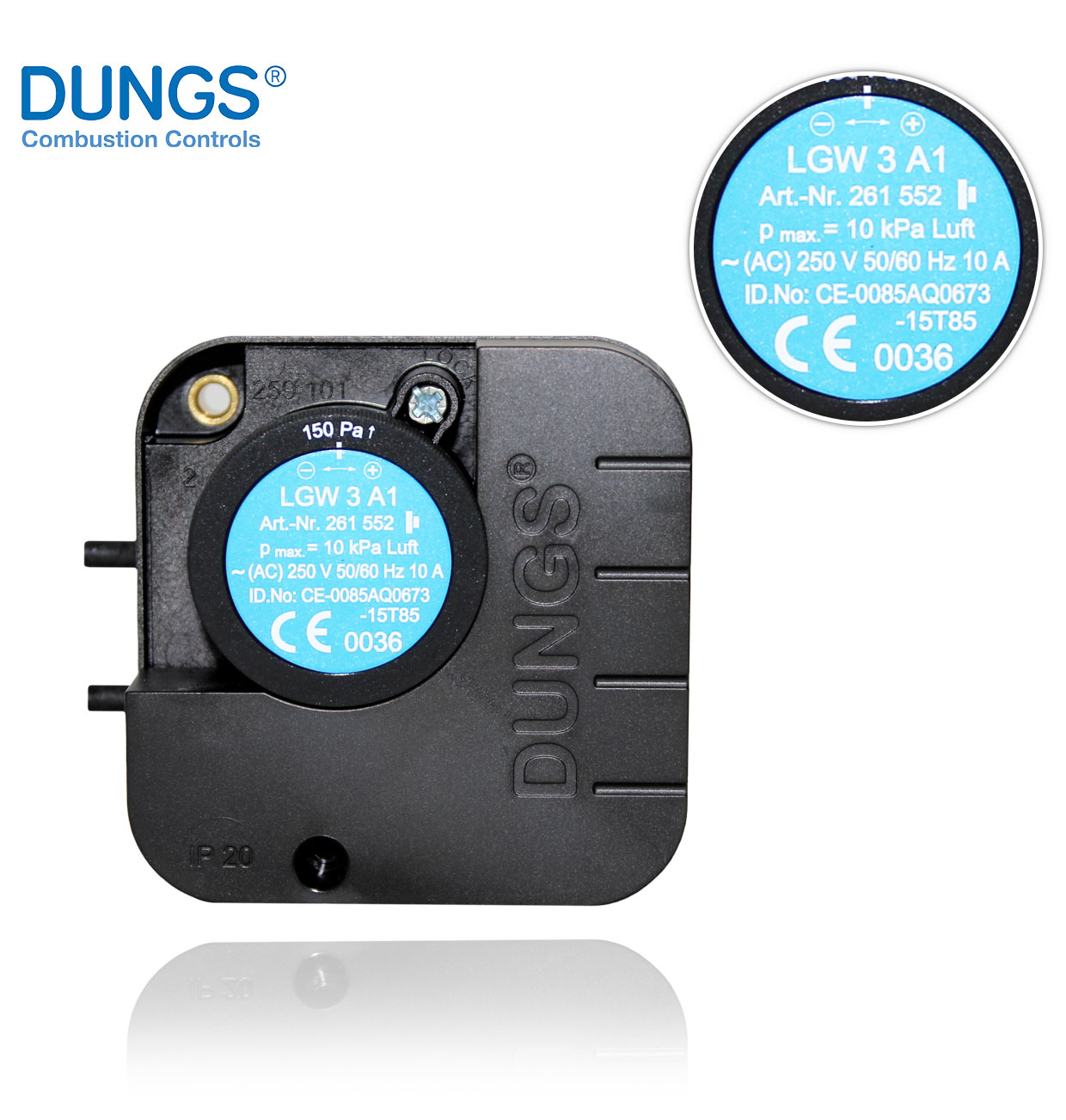 DUNGS 261552 LGW   3 A1 1.5 // LGW   3 A1 PRE-CALIBRATED PRESSURE SWITCH