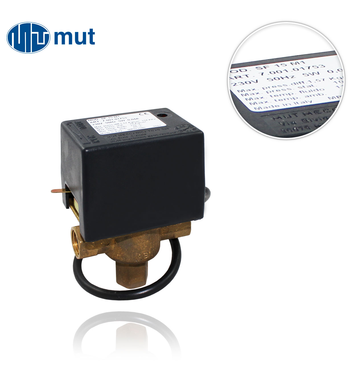SF 15 M1 FFF R1/2" 3-way MUT ZONE with 230V microswitch